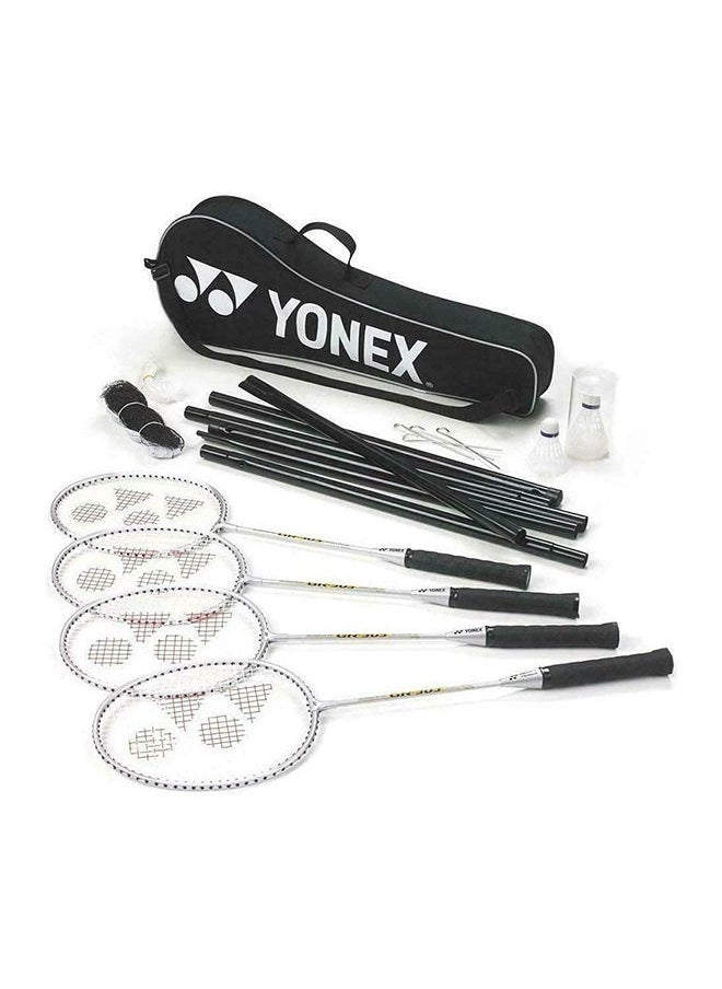 Yonex - مجموعة كرة الريشة الفضية Gr303S مع مضارب وكرات الريشة وشبكة وعمود سيء - Image 1
