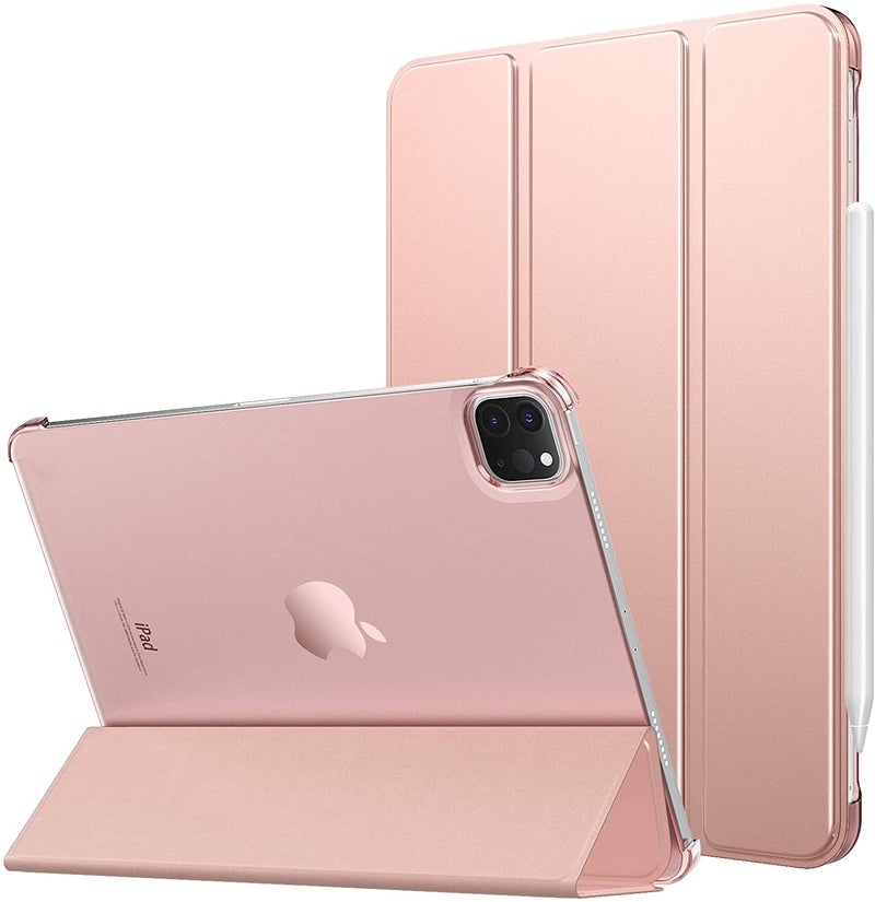 ProElite Smart Case Cover for Apple iPad Pro 11 inch 2022/2021 4th/3rd Gen [Auto Sleep/Wake ], Translucent & Hard Back, Rose Gold - Image 3