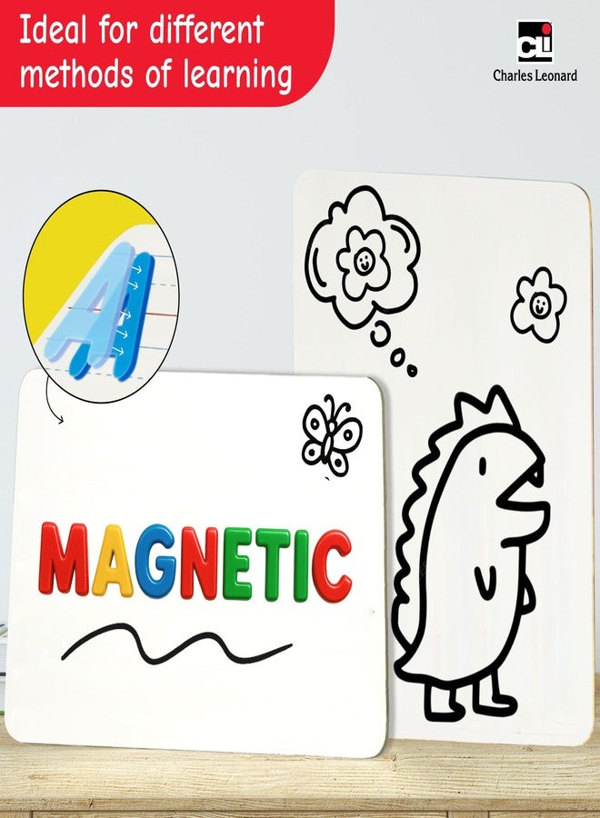 Charles Leonard Magnetic Lapboard Class Combo Pack, Includes 12 Each: 2-Sided Plain/Plain 9 x 12 Inch White Boards, 2-Inch Erasers, Black Dry Erase Markers (35040) - Image 3