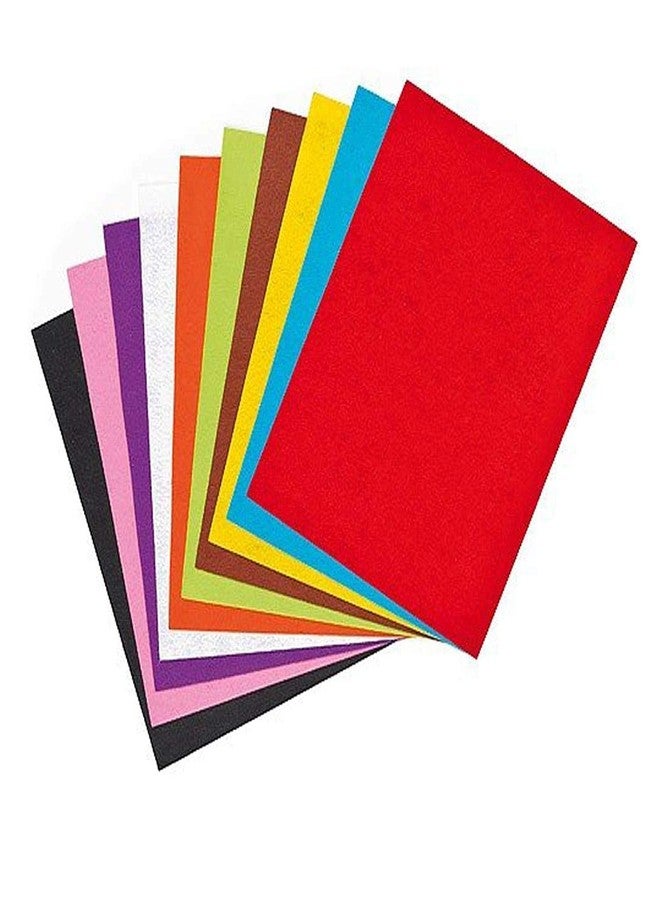 Art Ranger Square Felt Sheet Felt Paper for Craft, Decorations, School Projects, DIY Etc, Pack of 10 (Size:- 6"×6" Inches, Color:- Multicolor) - Image 1