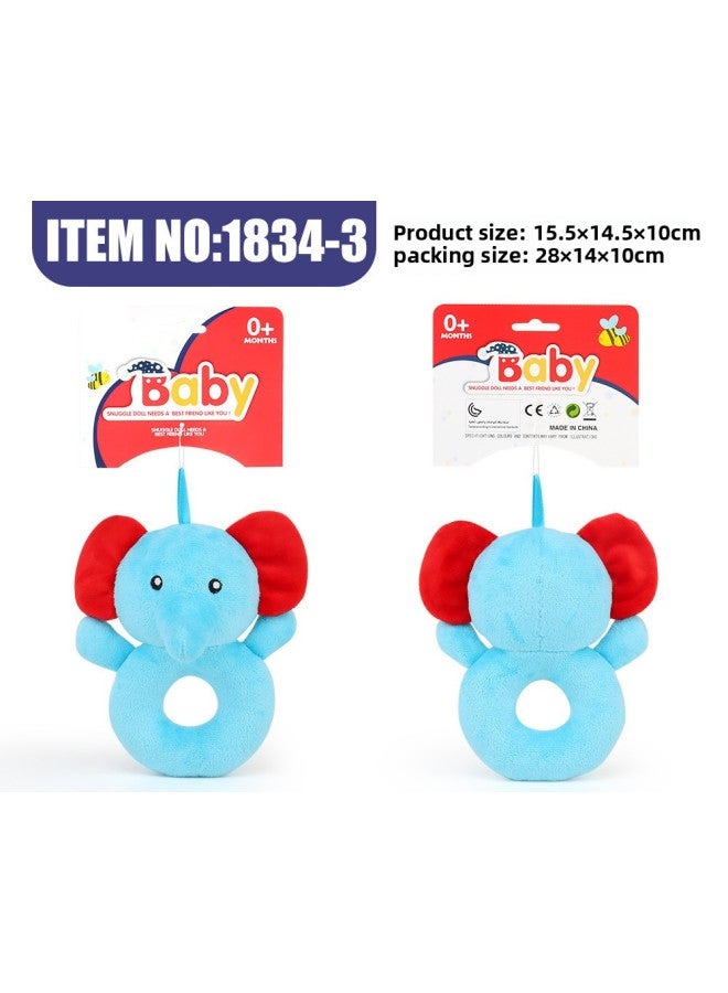 Cartoon Creative Animal Hand Rattle Bell Toy Hand Ring Hand Stick Sound Bell Baby Baby Comfort Hand Doll Toy-Color:1834-3(30CM)-Specifications:20cm-32cm  - Image 1