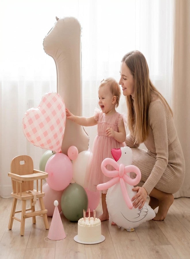 100% LIKED One Silly Goose Balloon Tower: Pink Gingham Party Decor Girls' First Birthday Lucky Quacky Duck - Image 5