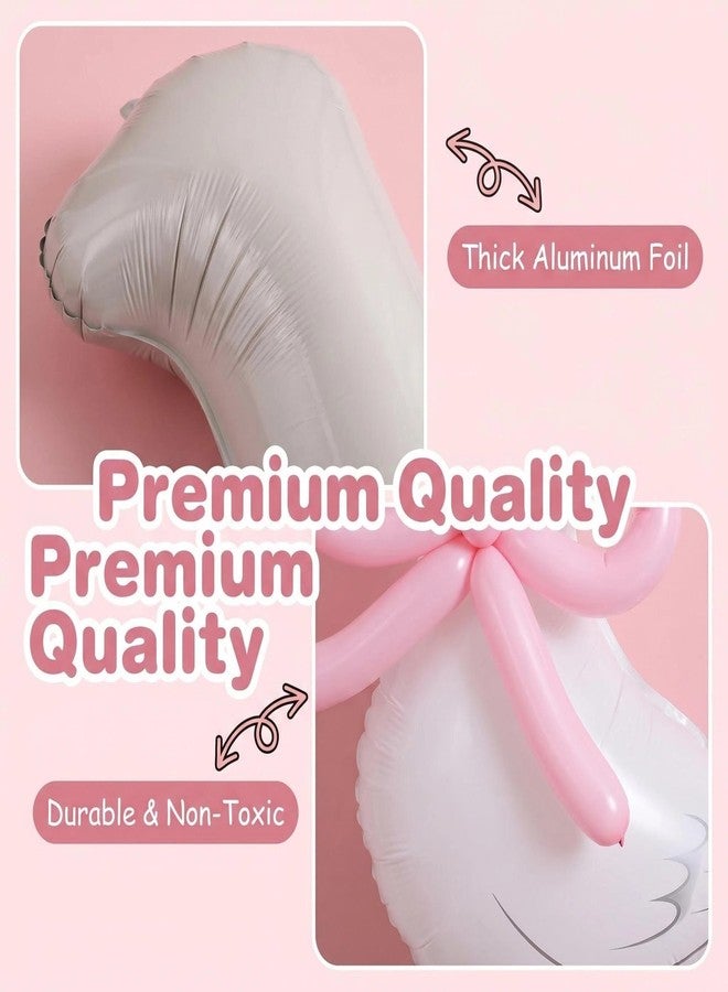 100% LIKED One Silly Goose Balloon Tower: Pink Gingham Party Decor Girls' First Birthday Lucky Quacky Duck - Image 3