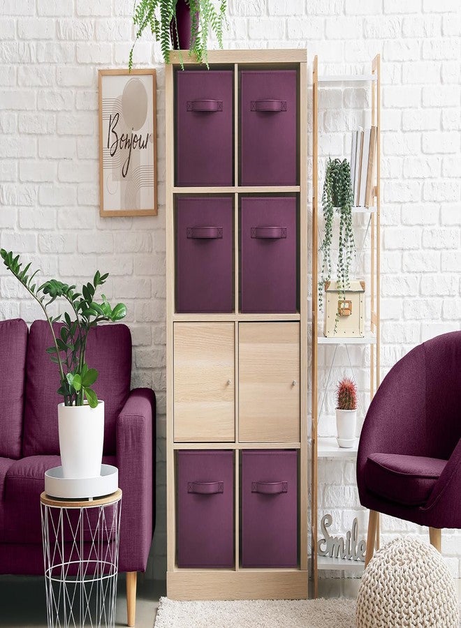 Sorbus Foldable Storage Cube Basket Bin (6 Pack, Purple) - Image 4