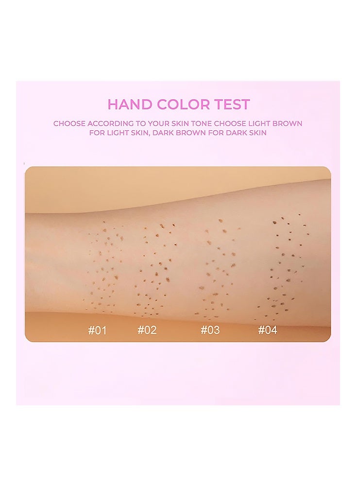 PAGE VINE Freckles Stamp & Liquid Eyeliner- Freckle Pen Stamp and Black Eyeliner 2 in 1, Dual Ended Faux Freckles Maker Pen for Sunkissed Makeup Natural Lifelike Long Lasting,02 MEDIUM - Image 4