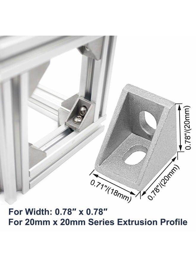 BLCCLOY Aluminum Extrusion 20Pcs 2020 Aluminum Profiles Corner Brackets Set with 40Pcs M5 T Slot Nuts and Bolts for T Slot Rail 2020 T Slot Aluminum Extrusion - Image 3