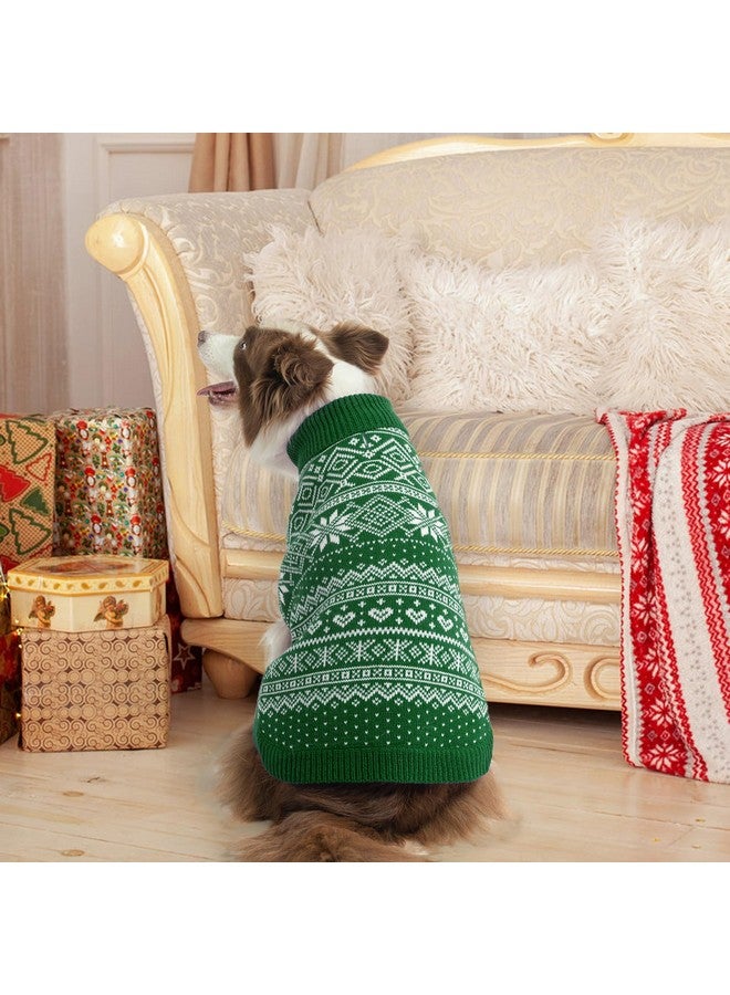 اتش او ام آي أم بي سترة هومب للكلاب أرجيل - سترة دافئة للشتاء، معطف ناعم للجراء، سترة قبيحة للكلاب الصغيرة والمتوسطة والكبيرة، ملابس للحيوانات الأليفة للأولاد والبنات، أخضر صغير - Image 5