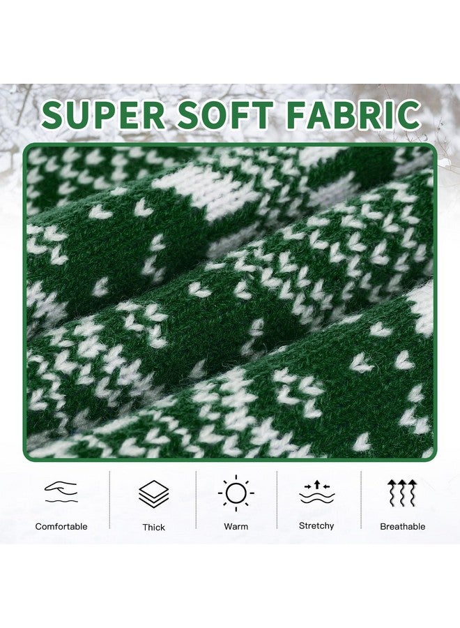 اتش او ام آي أم بي سترة هومب للكلاب أرجيل - سترة دافئة للشتاء، معطف ناعم للجراء، سترة قبيحة للكلاب الصغيرة والمتوسطة والكبيرة، ملابس للحيوانات الأليفة للأولاد والبنات، أخضر صغير - Image 2