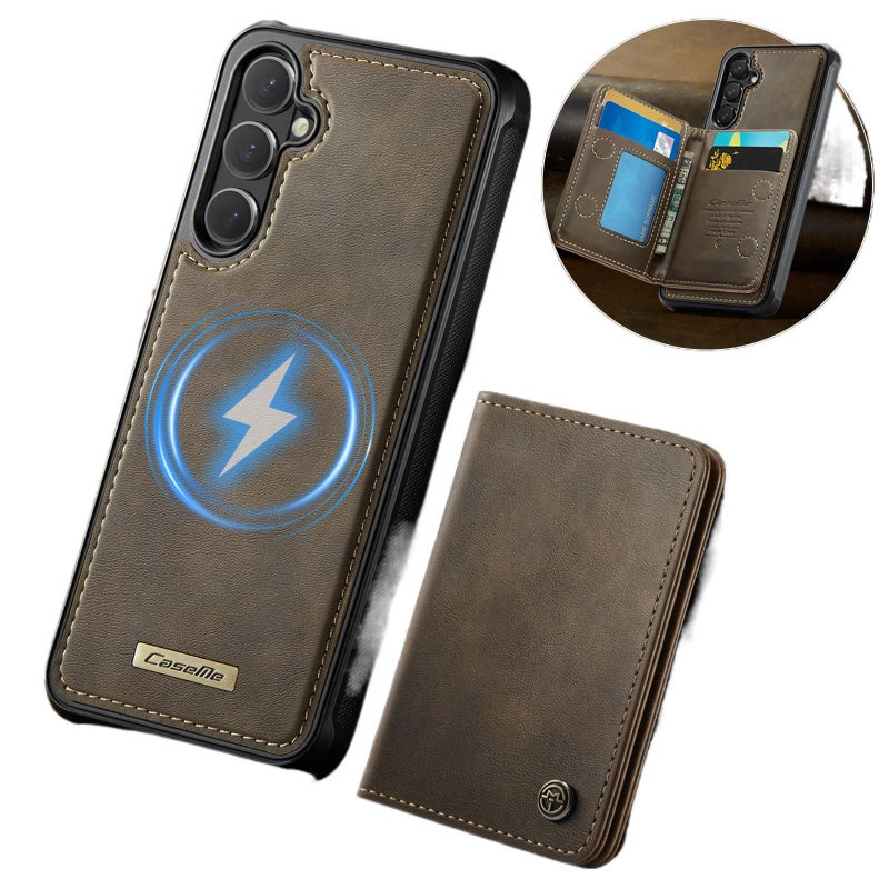 Drop Protection Samsung S25 Ultra Leather Texture for Samsung S25 with Kickstand and Card Holder in Green finish - Image 2