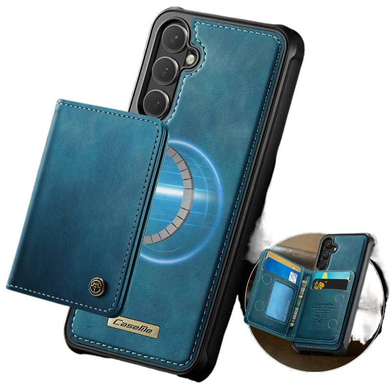 Drop Protection Samsung S25 Ultra Leather Texture for Samsung S25 with Kickstand and Card Holder in Green finish - Image 4
