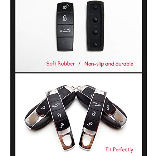 Jaronx Remote Key Button Cover Compatible with Porsche, Jaronx Key Fob Center Button Rubber Protectors Keyless Entry Button Skin Jacket (Compatible with:Porsche Cayenne/Manca) - Image 5
