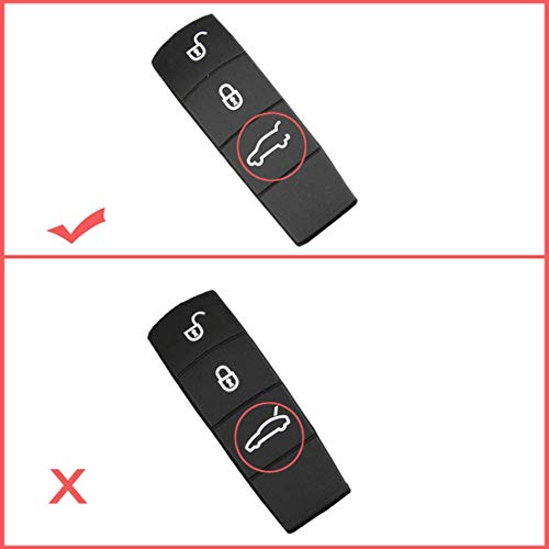 Jaronx Remote Key Button Cover Compatible with Porsche, Jaronx Key Fob Center Button Rubber Protectors Keyless Entry Button Skin Jacket (Compatible with:Porsche Cayenne/Manca) - Image 3