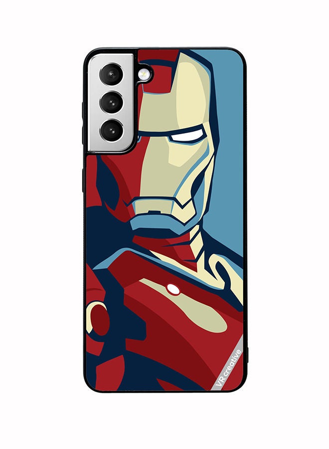 VR CREATIVE Protective Case Cover For Samsung Galaxy S22 5G Iron Man Red And Blue Design Multicolour - Image 1
