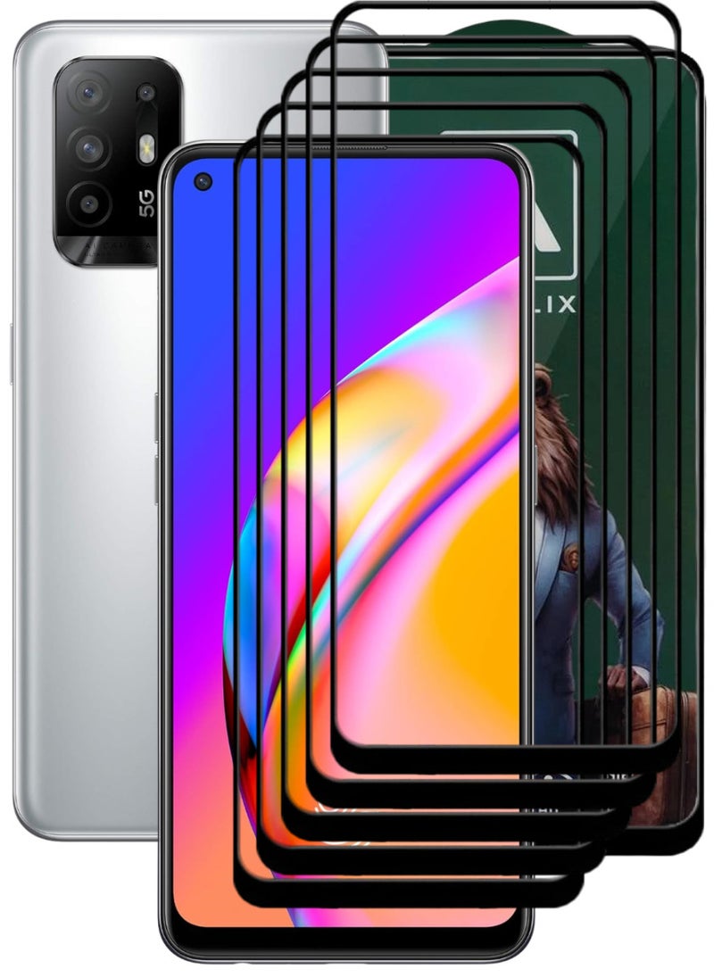 ACLIX 5 Pieces Antistatic ESD Dustproof Premium Quality High Definition Tempered Glass Screen Protector Designed For Oppo F19 Pro+ 5G - Image 1