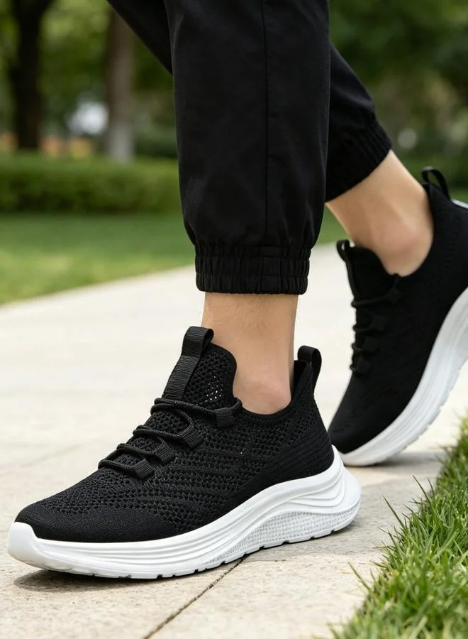 Take Two Unisex Multi-Color Textile Knit Sports Sneakers