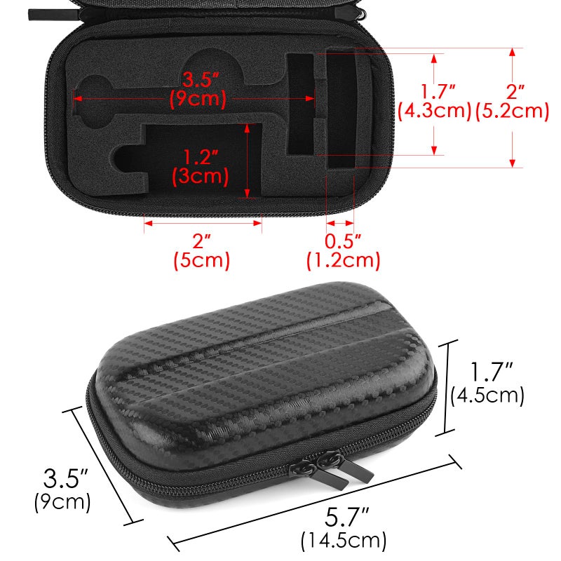 Linkidea Durable Hard Shell Shaving Travel Case, Storage Box for Short/Long Handled Razor Blades & Accessories, Compatible with Merkur, Vikings, WEISHI Double Edge Safety Razors (Black) - Image 3