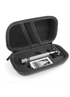 Linkidea Linkidea Hard Shell Safety Razor Travel Case, Shaving Kit Storage Box for Long/Short Handled Razor, Razor Blade and Attachments, Compatible with Merkur, Vikings, WEISHI Double Edge Safety Razor  - Image 1