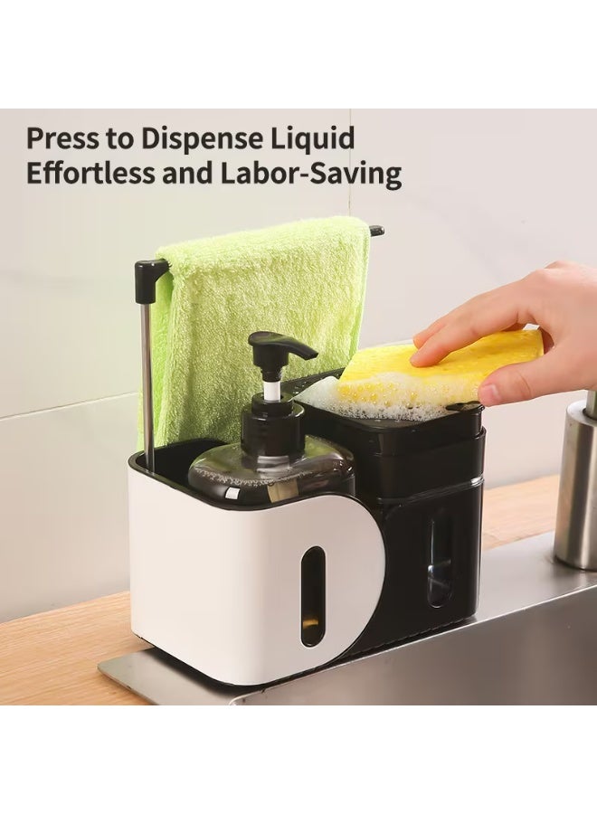 Kitchen Sink Caddy with Liquid Soap Dispenser – Elegant & Practical Organizer - Image 2