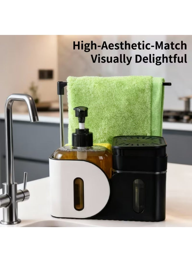 Kitchen Sink Caddy with Liquid Soap Dispenser – Elegant & Practical Organizer - Image 4