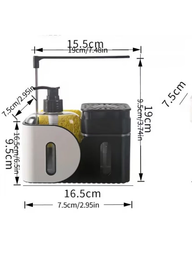 Kitchen Sink Caddy with Liquid Soap Dispenser – Elegant & Practical Organizer - Image 3
