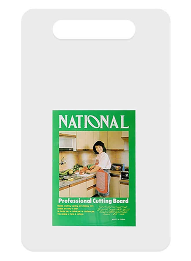 National 370x230x10mm Virgin HDPE White Korean Cutting Boards With Built-in Handle For Kitchens Professional Heavy Duty Chopping Block For Meat And Vegetables Resists Warping - Image 2