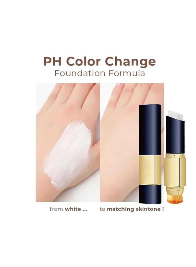 Double Sided Concealer With Brush, Double-Sided Makeup Brushes Foundation Concealer, 2 In 1 Concealer Double Sided Concealer Stick, Long Lasting Makeup Full Concealer Stick (2pcs) - Image 4