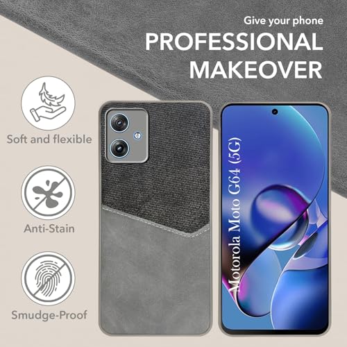 Jkobi Back Cover Case for Motorola Moto G64 5G (Dual PU Leather Stitch | Professional Minimalist | Soft and Flexible) - Image 5