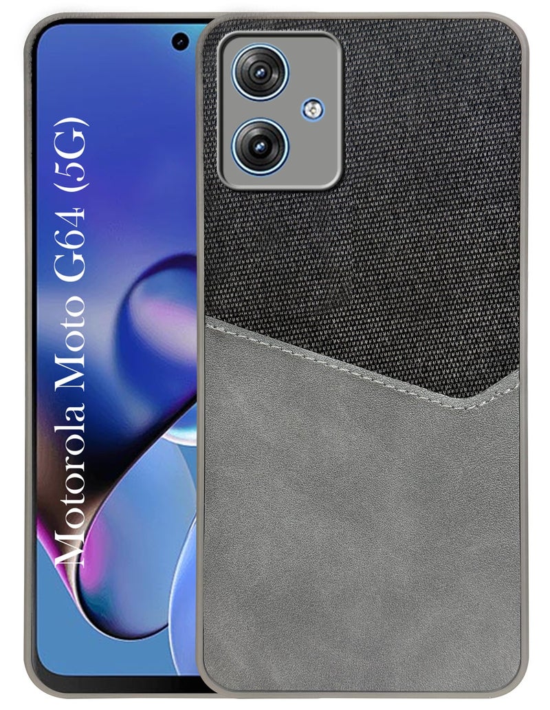 Jkobi Back Cover Case for Motorola Moto G64 5G (Dual PU Leather Stitch | Professional Minimalist | Soft and Flexible) - Image 1
