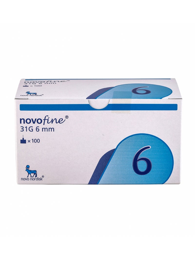 Novofine - Novofine 32g Insulin Needles 6mm Ultra Fine Disposable Needles For Insulin Injection Compatible With Wegovy And Most Insulin Pens Sterilized Single Use Comfortable And Safe Pack Of 100 - Image 1