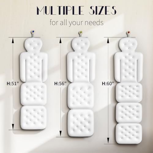 VOXOR Full Body Bath Pillow for Bathtub, Thick Bathtub Cushion with Laundry Bag, Luxury Tub Pillow for Bath for Headrest Neck and Back Support White 60" x 16" - Image 5