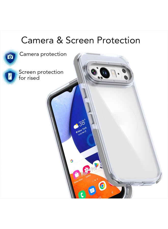 إيروريكس جراب لهاتف Google Pixel 9 Pro XL، جراب هاتف MagSafe هجين من مادة TPU من الأكريليك الشفاف ثنائي اللون - Image 3