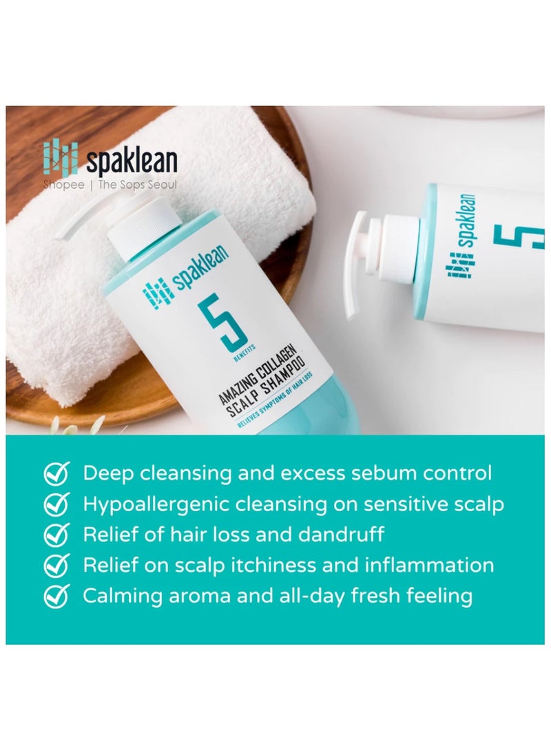 spaklean Amazing Collagen Scalp Shampoo & Treatment Set 1 x Shampoo, 500ml - Image 2