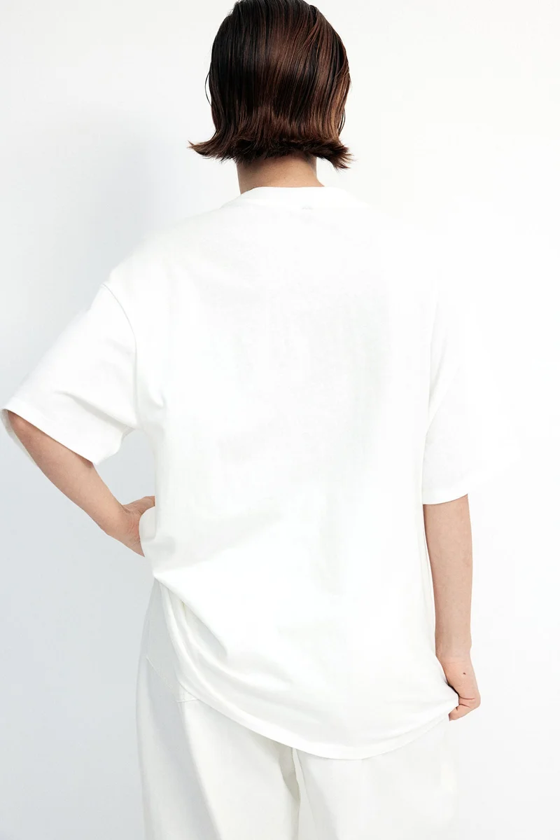 اتش اند ام Oversized motif-detail T-shirt