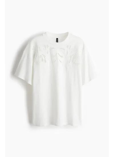 اتش اند ام Oversized motif-detail T-shirt