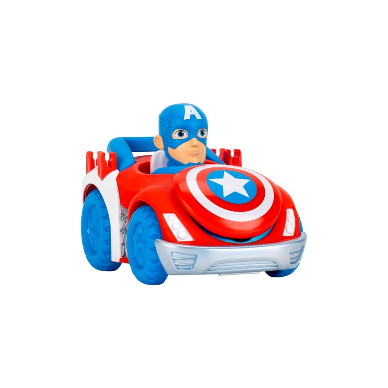MARVEL Spidey N Friends Web Dart Zoomer Play Vehicle - Captain America | Marvel | Spiderman | Toy Vehicle | Toy Car | Collectible Toys | Encourages Imaginative Play & Motor Skills Development | Gift for Kids & Toddlers - Image 2