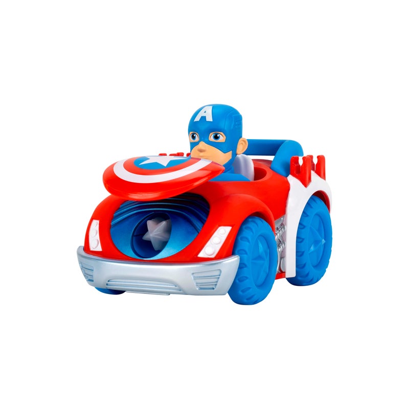 MARVEL Spidey N Friends Web Dart Zoomer Play Vehicle - Captain America | Marvel | Spiderman | Toy Vehicle | Toy Car | Collectible Toys | Encourages Imaginative Play & Motor Skills Development | Gift for Kids & Toddlers - Image 3