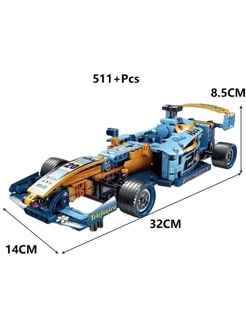 Children's Educational Toy Small Particles Compatible Building Blocks Racing Car Mechanical Engineer Self-assembly Building Blocks(Formula Racing 511+Pcs) - Image 2