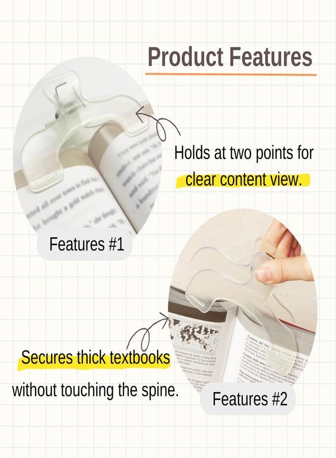 SUNSTAR Sun-Star Versatile Crown Page Holder Clip - Ideal for Notebooks, Textbooks, Sheet Music and Maps, Silent White S3623319 (Authentic Hologram for US and EU Only) 4.7 x 3.0 x 1.6 inches - Image 4