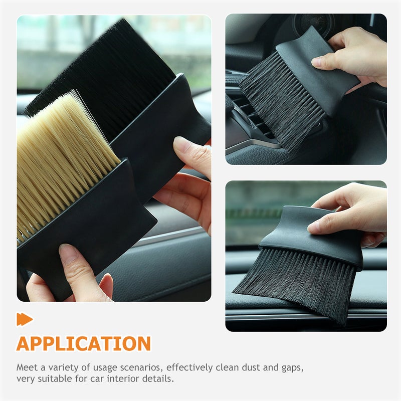 4pcs Dust Brush Portable Car Seat Air Vent Duster Car Detailing Cleaning Tool - Image 4