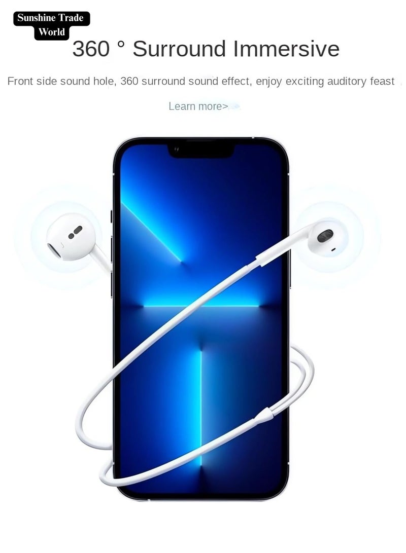 Earphones with Lightning Earphones Wired Stereo Sound, Compatible with iPhone 14/13/12/SE/11/XR/XS/X/7/7 Plus/8/8 Plus - Image 2