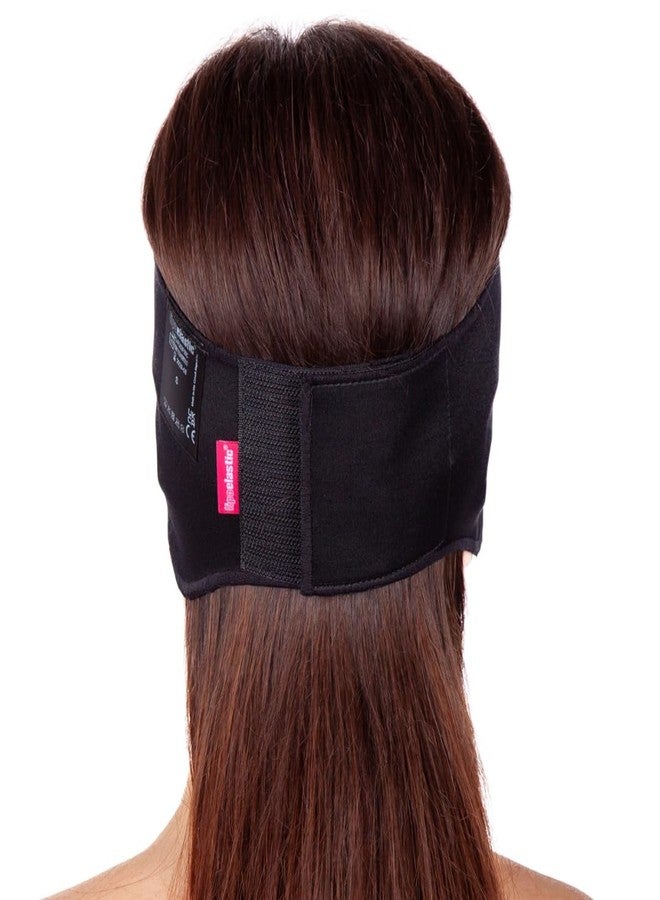LIPOELASTIC PU 03 Unisex Post-Surgery Compression Ear Band, Self-Fastening Otoplasty Headband, Comforting Ear Bandage (Black, XL) - Image 2