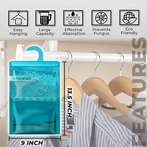 Humicure Moisture Absorber Dehumidifier Hanging Bags with 1 Litre Absorption Capacity for Wardrobe, Bathroom, Kitchen and Bedroom; Prevents Mould & Fungus (Pack of 3, 400gram each, Rose & Lavender) - Image 4