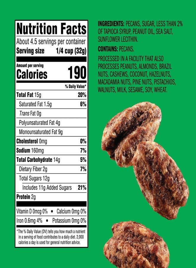 Emerald Nuts Kettle Glazed Pecans (1-Pack), 5oz Resealable Bag, Kosher Dairy Certified, Non-GMO, Contains No Artificial Preservatives, Flavors or Synthetic Colors - Image 5