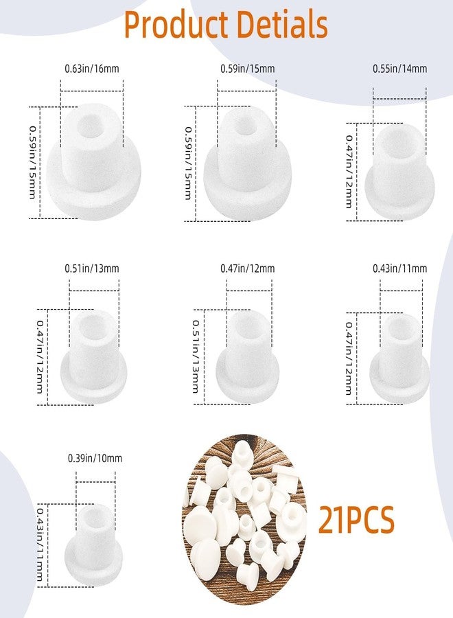 Notoke 21PCS Silicone Salt and Pepper Stoppers Plugs, Reusable Salt and Pepper Shaker Stoppers Plugs Replaceable Stoppers for Salt and Pepper Shakers 10/11/12/13/14/15/16mm - Image 2