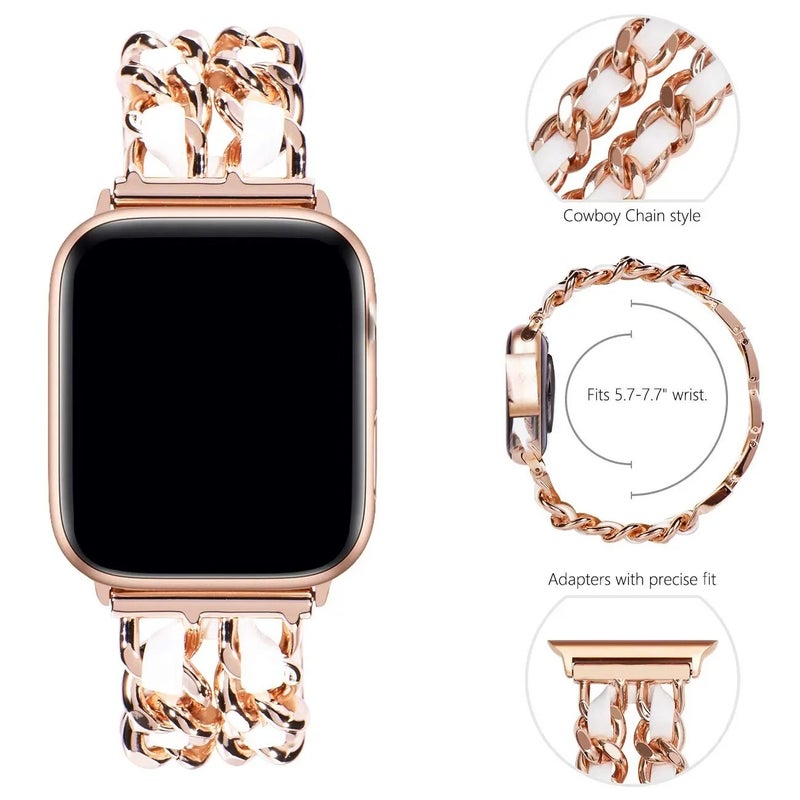 Bluejw Lionorm Luxury Gold Watch Band for Apple Watch Ultra 49mm – Premium Designer Replacement Strap - Image 4