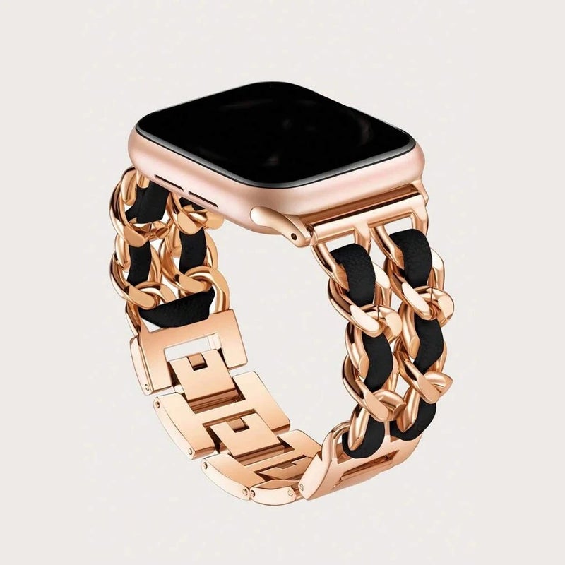Bluejw Lionorm Luxury Gold Watch Band for Apple Watch Ultra 49mm – Premium Designer Replacement Strap - Image 2