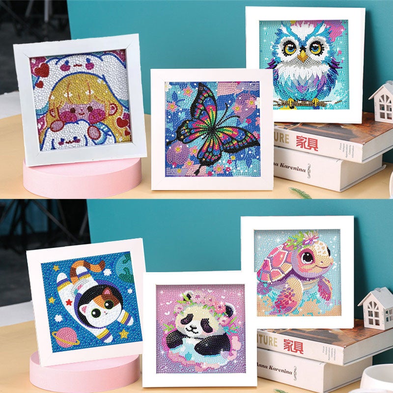 New Cartoon Diamond Painting 5D Diamond Handmade Diy Handmade Full Diamond With Frame Decorative Diamond Painting Wooden Po Frame - Image 2