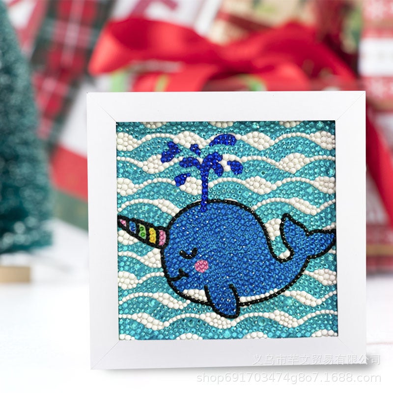 New Cartoon Diamond Painting 5D Diamond Handmade Diy Handmade Full Diamond With Frame Decorative Diamond Painting Wooden Po Frame - Image 1