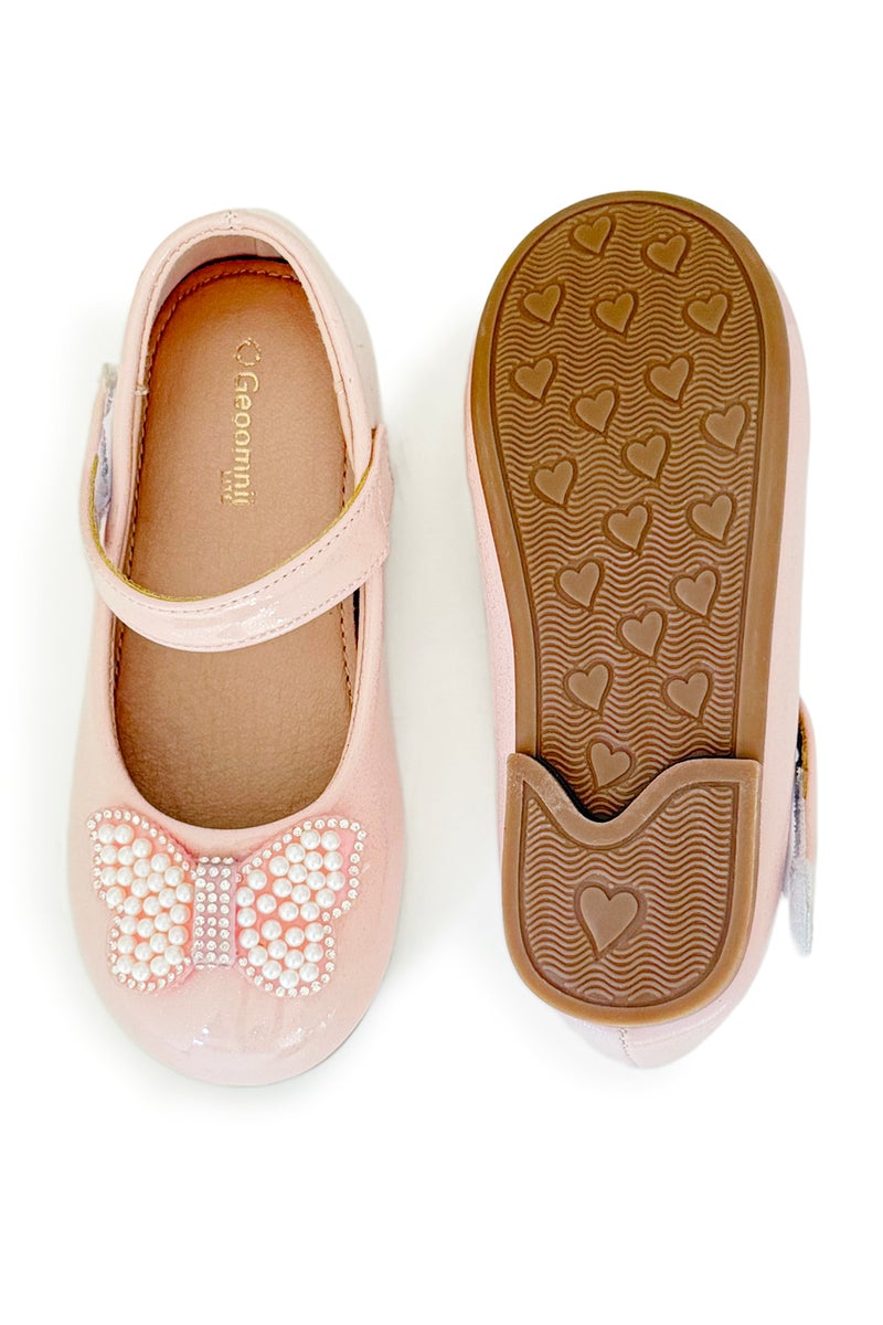 Geoomnii Infant Girls Ballerina Shoes – Soft Closed-Toe Flats for Baby Girls, Comfortable Daily Wear & Special Occasions - Image 5