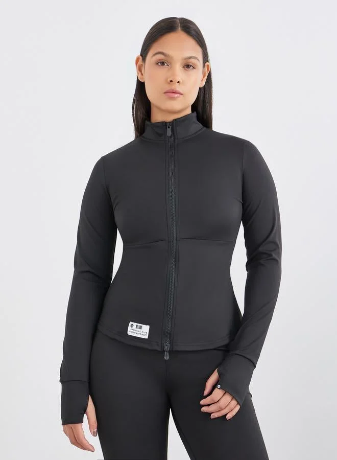 ستايلي اكتيف جاكيت ستيلي جيمسباير - سحاب مزدوج بتفاصيل ملصق وعروة